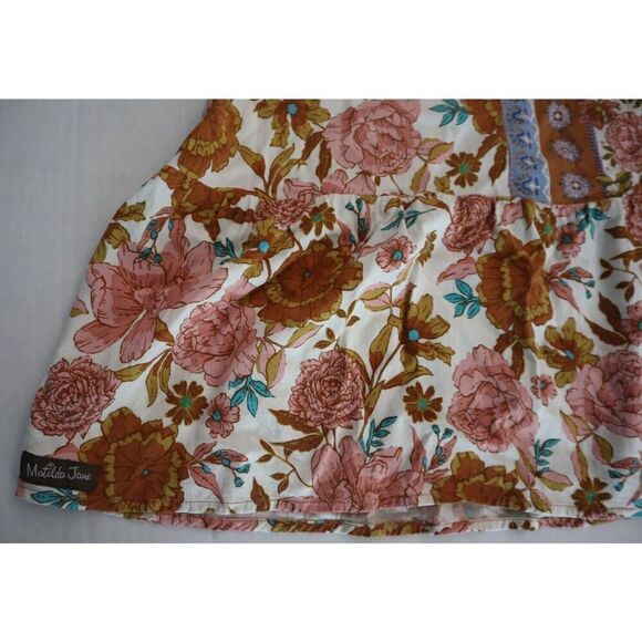 Matilda Jane Women's Sz M Floral Print Just For A Moment Button Down Dress - Picture 8 of 10